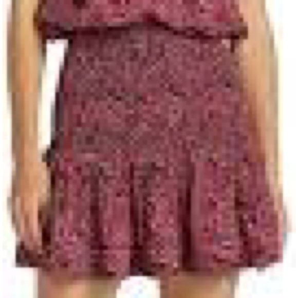 A.L.C. Kade Smocked Ruffle Silk Printed Mini Skirt Pink Floral Size 14 - Picture 2 of 6